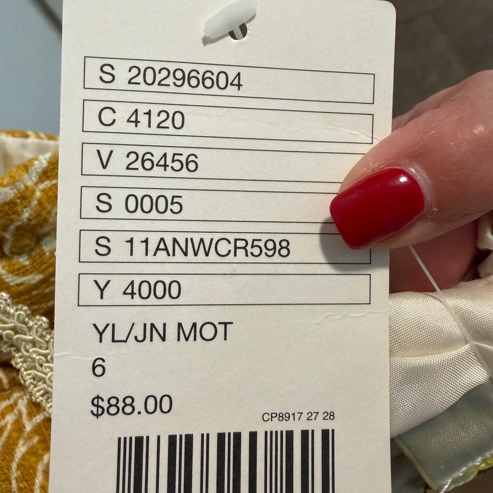 Anthropologie Mustard Swirl A-Line Skirt - Picture 4 of 5